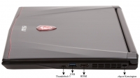 MSI GS43VR 7RE Phantom Pro - porty i gniazda z prawej strony