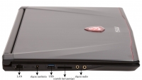 MSI GS43VR 7RE Phantom Pro - porty i gniazda z lewej strony
