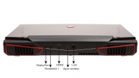 MSI GT83VR 7RE Titan SLI - złącza z tyłu notebooka