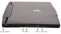 Aorus X7 v6 - porty na boku lewym