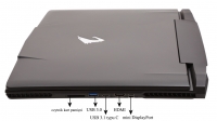 Aorus X7 v6 - porty na boku prawym