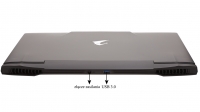 Aorus X7 v6 - porty na tyle