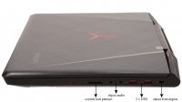 Lenovo IdeaPad Y910 - porty na boku prawym