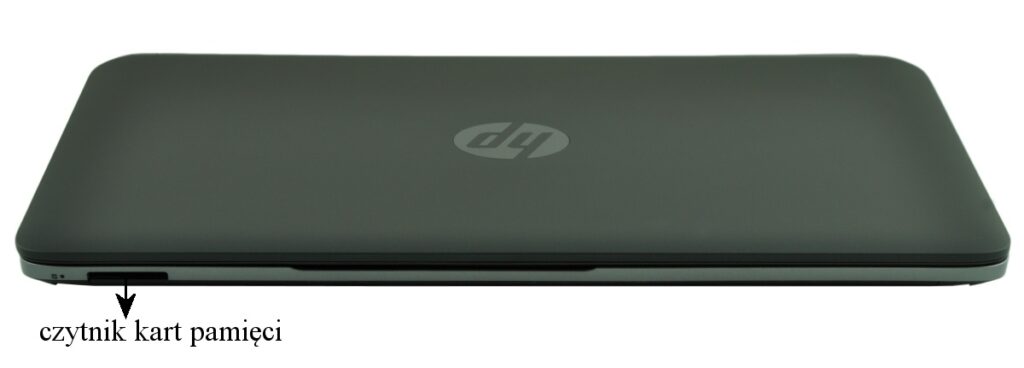 hp-probook-430-h0v12ea-c_126254 - lab-kuzniewski.pl - Testy laptopów, recenzje i porównania Closed HP laptop with an SD card reader slot visible on the left edge.