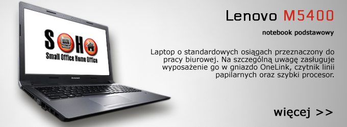 Lenovo M5400 - niedrogi laptop do domu i biura