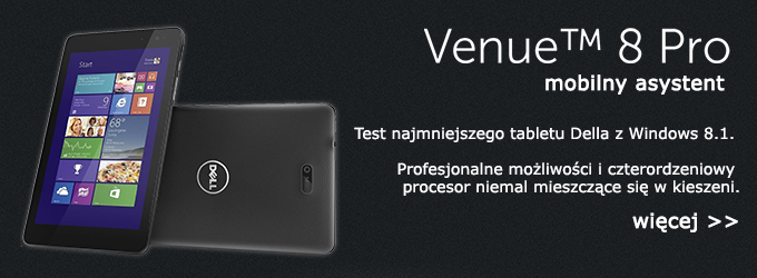 Dell Venue 8 Pro - filigranowy tablet z pełnym Windows 8.1 Pro