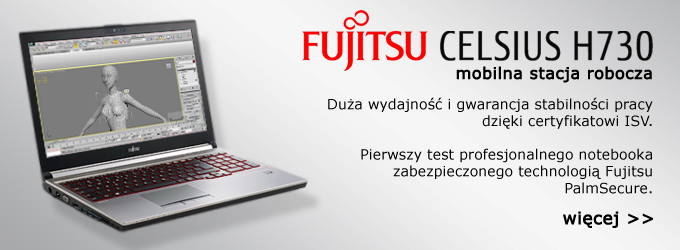 Fujitsu Celsius H730 - test mobilnej stacji roboczej z technologią PalmSecure