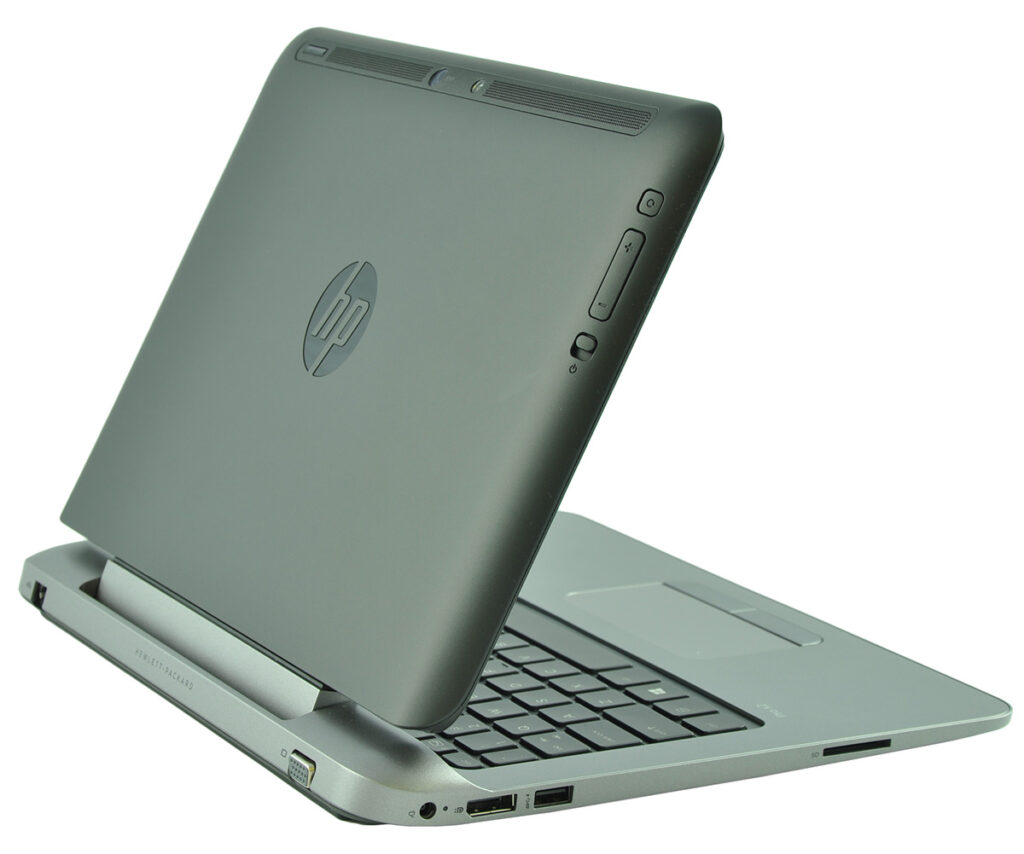 laptop-hp-probook-x2-612-4 - lab-kuzniewski.pl - Testy laptopów, recenzje i porównania HP two-in-one laptop with a tablet docked upright on the keyboard base, gray metal finish