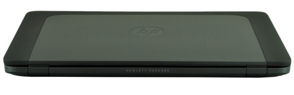 hp-zbook-14-g2-j8z75ea-c_130738 - lab-kuzniewski.pl - Testy laptopów, recenzje i porównania Closed HP laptop with a dark gray top and HP logo centered on the lid, likely a portable notebook computer for everyday use