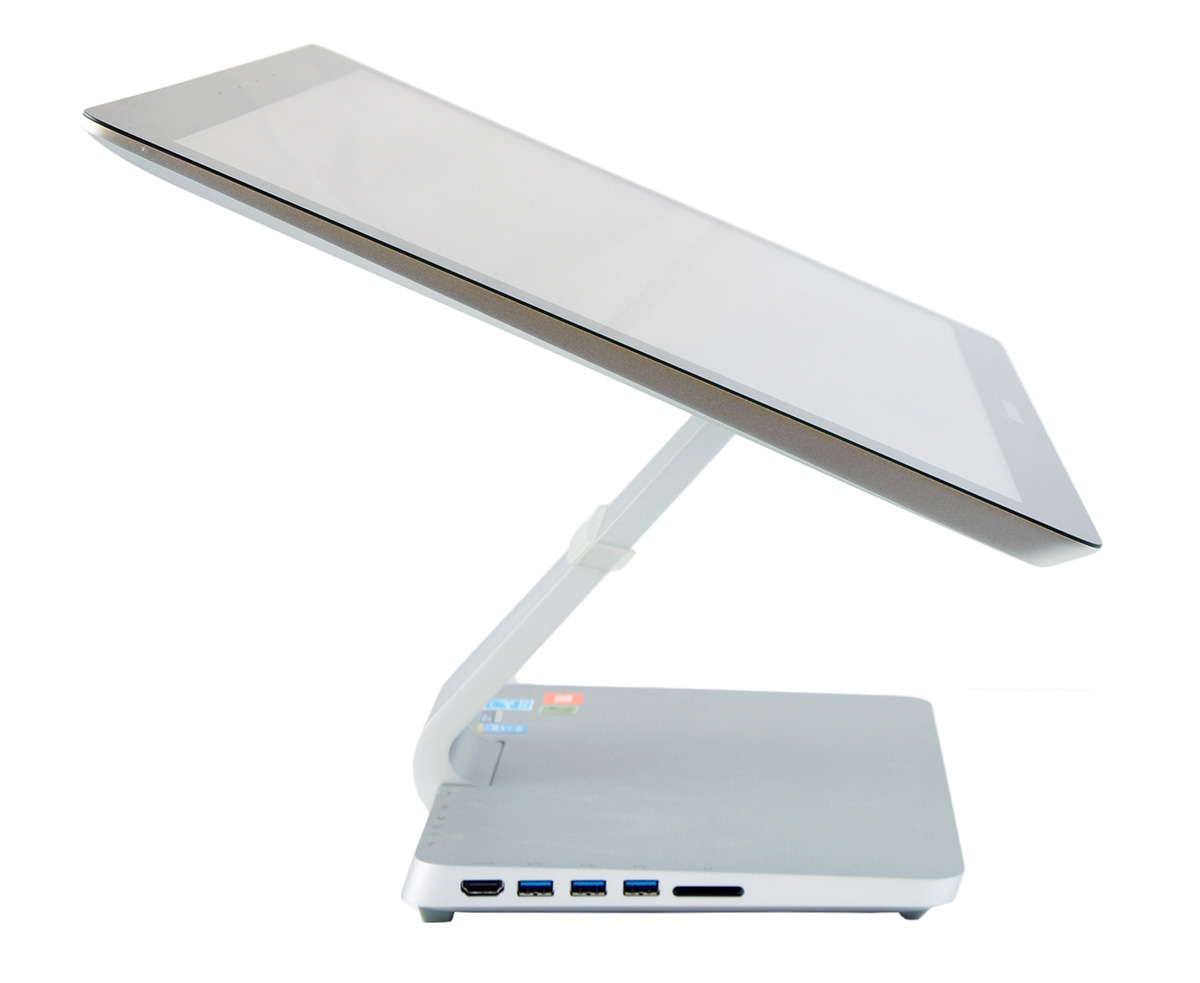 lenovo-a540-f0an0029pb-c_132540 - lab-kuzniewski.pl - Testy laptopów, recenzje i porównania White, adjustable LED desk lamp with a built-in charging base and multiple USB ports on the base.