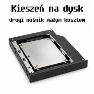 SATA hard drive mounted in a black drive bay tray, presenting a low-cost second storage option.