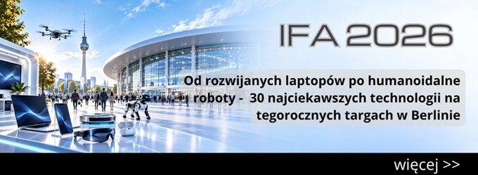 IFA_2026_banner_0809_main_vMini1 - lab-kuzniewski.pl - Testy laptopów, recenzje i porównania IFA 2026 banner promoting 30 tech highlights at Berlin's trade show, featuring drones, laptops, humanoid robots and a futuristic pavilion.