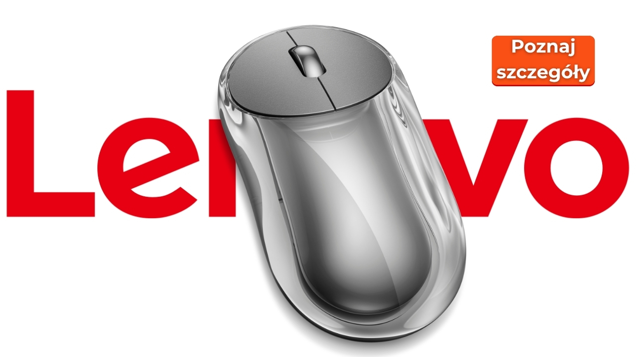 Lenovo_4Y51V37298_01 - lab-kuzniewski.pl - Testy laptopów, recenzje i porównania Lenovo logo in red with a silver computer mouse over the letters; orange 'Poznaj szczegóły' badge in the corner.